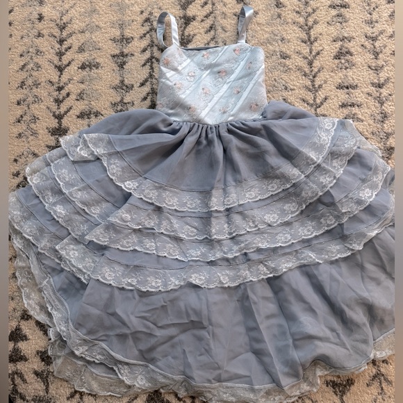 Dollcake Blue Tea At Tiffany’s Hi Low Frock Dress - Picture 3 of 11